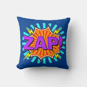 Almofada Estilo cômico Pop Arte Retro Azul Laranja Roxo ZAP