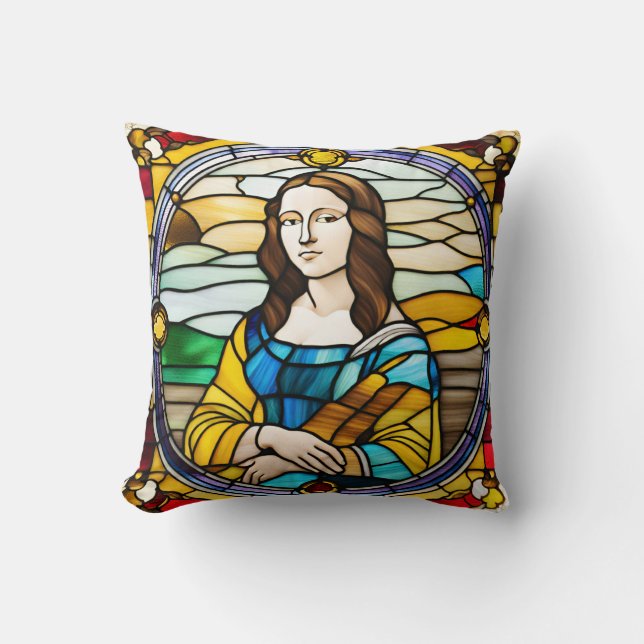 Almofada Estilo de Arte de Vidro Monalisa (Frente)