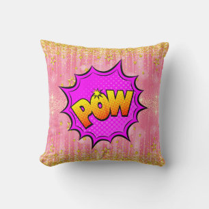 Almofada Estilo de banda desenhada Pop Arte Retro Amarelo P