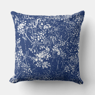 Almofada Estilo de Cyanotype da salsa de vaca