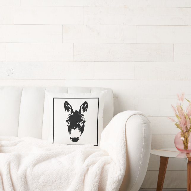 Almofada Estilo de grafite Donkey ou Desenho de Arte da Mul (Sofá)
