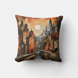 Almofada Estilo de Impressionismo de Captura de Cidade - 2