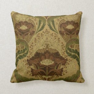 Almofada Estilo de Missão Vintage Flor Vermelho Padrões de