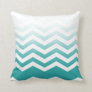 Almofada Estilo de Ombre Chevron! cerceta