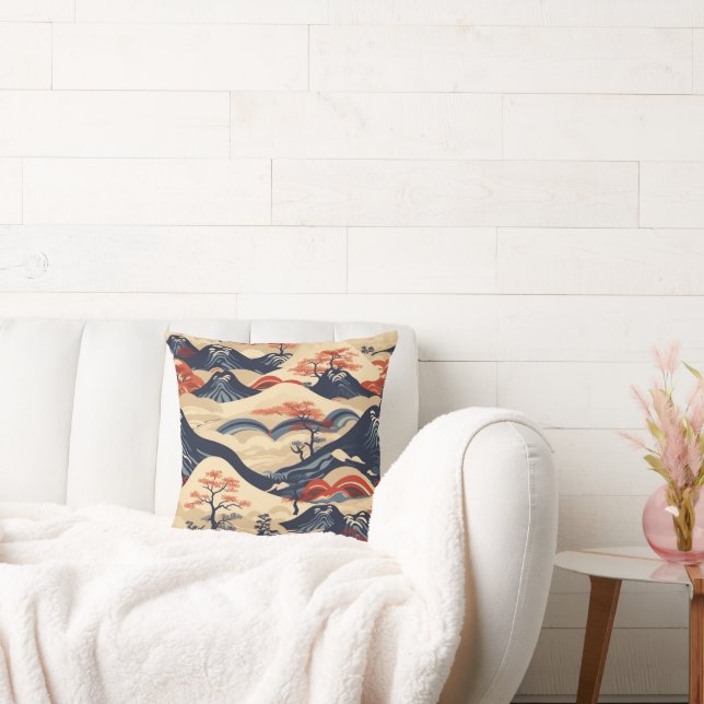 Almofada Estilo de Pintura Oriental Cushion (Sofá)