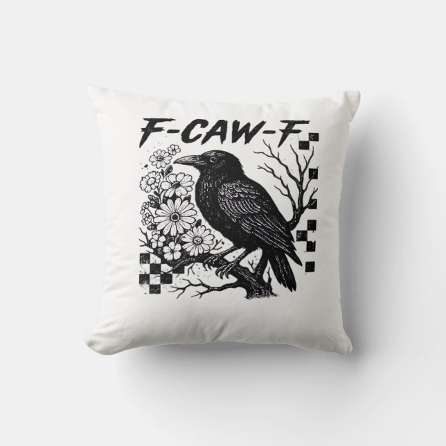 Almofada Estilo engraçado e essencial F Caw F (Frente)