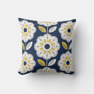 Almofada Estilo Escandinavo Floral Padrão Invisível