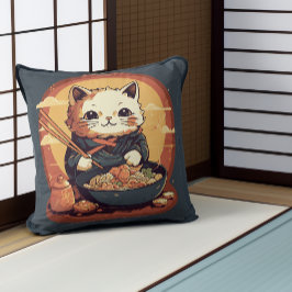Almofada Estilo Japonês de Gato de Animo