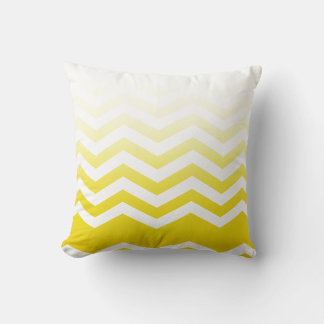 Almofada Estilo Ombre Chevron! amarelo (Frente)