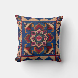 Almofada Estilo parisiense com Travesseiros de Kilim Azul: