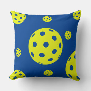 Almofada Estilo Retro Neon Blue Themed Pickleball Birday