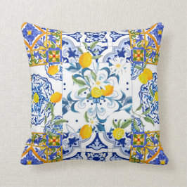 Almofada Estilo siciliano, Cushion de arte de verão