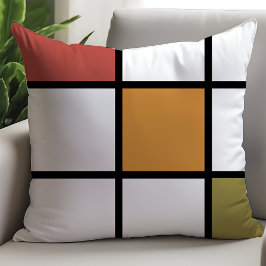 Almofada Estilo Verde Mondrian Dourado