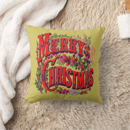Almofada Estilo Vintage Feliz Cartões de natal de Natal