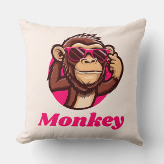 Almofada estojo de travesseiro de macaco