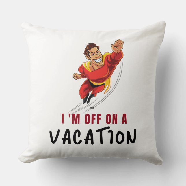 Almofada Estou de férias - travesseiro decorativo (Frente)