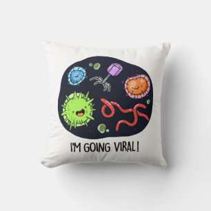 Almofada Estou indo ao Viral Cute Virus Pun