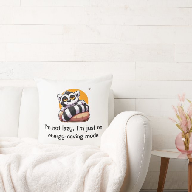 Almofada Estou no modo de economia de energia (Sofá)