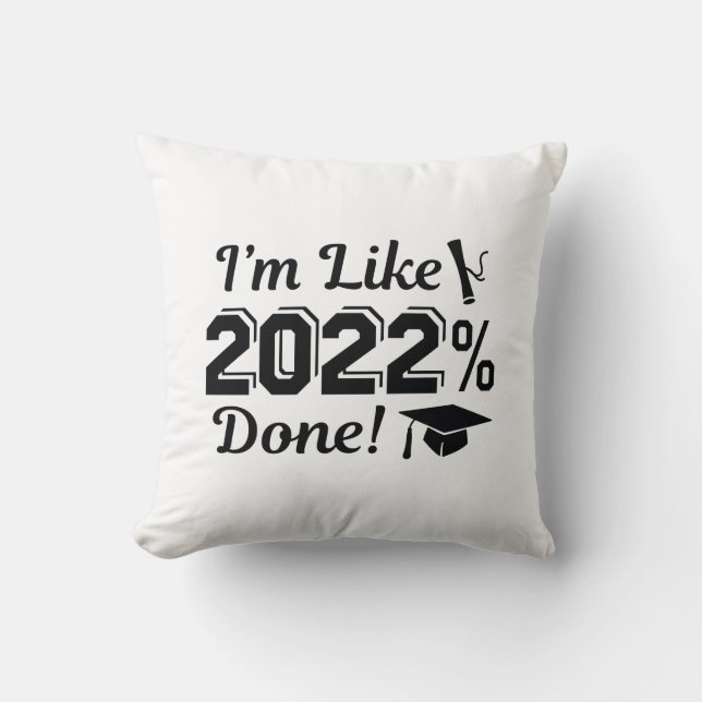 Almofada Estou tipo 2022 por cento concluído (Frente)