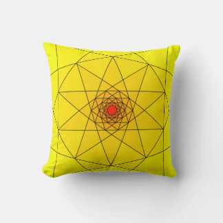 Almofada Estouro de Estrela Geométrico - Design Amarelo e V