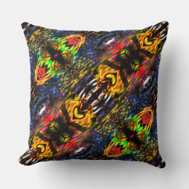 Almofada Estranho repetido de curvas coloridas, mosaico, ma