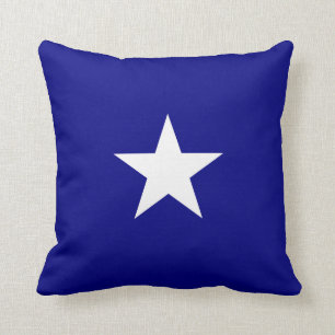Almofada Estrela Bonnie do branco da bandeira azul