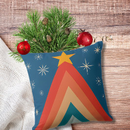 Almofada Estrela de Árvore de Natal Azul da Groovage Retro