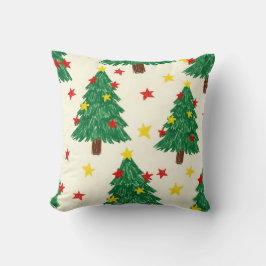 Almofada Estrela de Natal Texturizada Alegre com Design Rep