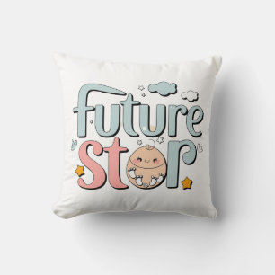 Almofada Estrela do Futuro - Pegadas de Bebê Bonitas