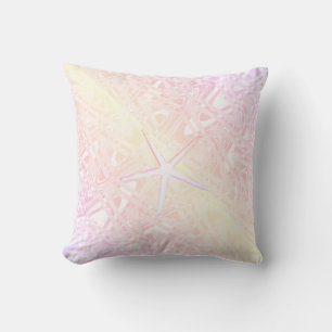 Almofada Estrela do Mar Multicolor Rosa Branco Presente Dec