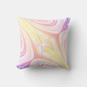 Almofada Estrela-do-mar Multicolor Rosa Dia das Mães Abstra