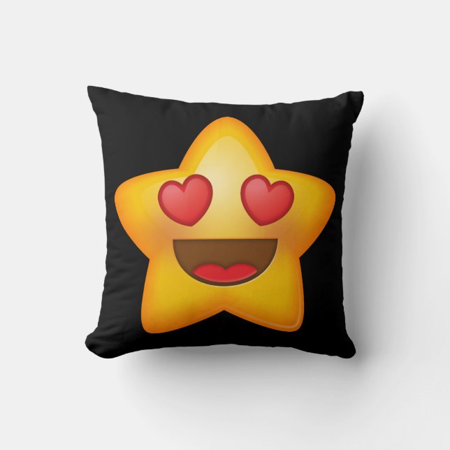 Almofada Estrela Emoji do amor (Frente)