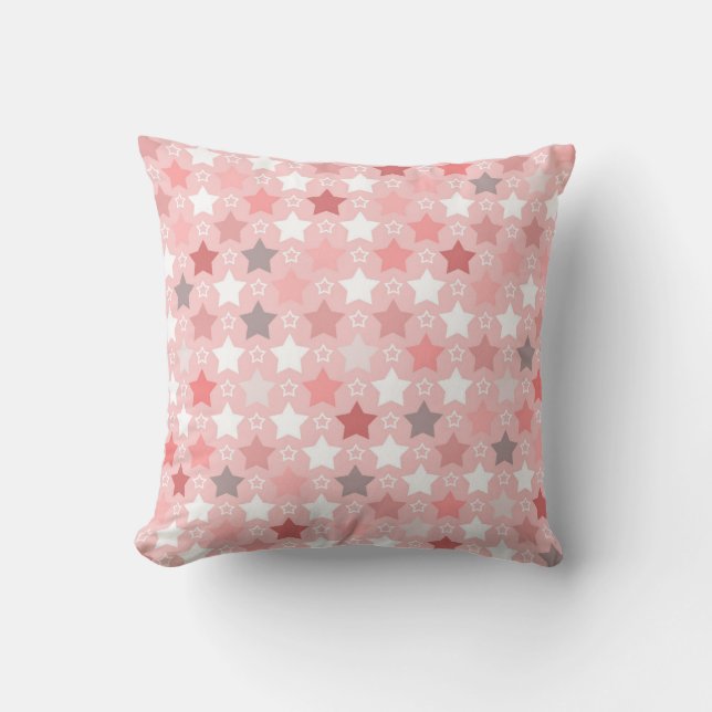 Almofada estrela geométrica - rosa (Frente)