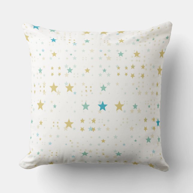 Almofada Estrelas Azuis e Amarelas (Frente)