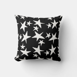 Almofada Estrelas brancas e pretas