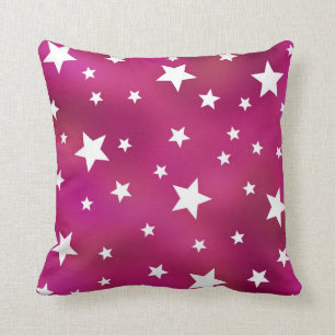 Almofada Estrelas cor-de-rosa e brancas