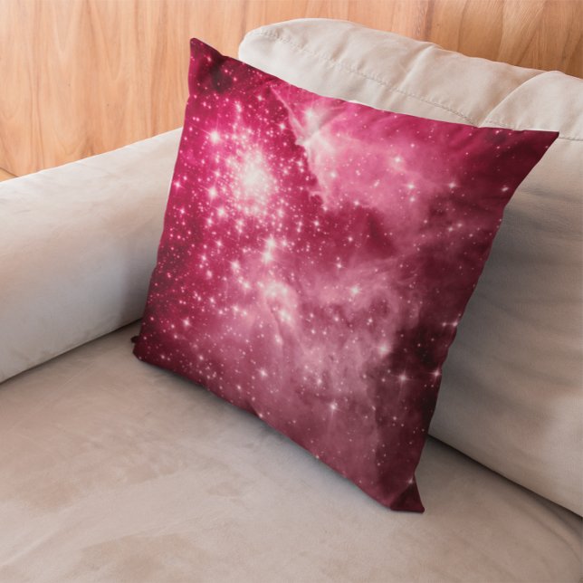Almofada Estrelas de Framboesa (Raspberry Stars Throw Pillow)