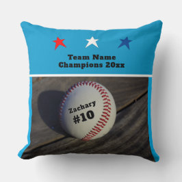 Almofada Estrelas do Número de Nome da Equipe de Beisebol d