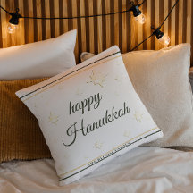 Estrelas Douradas | Feliz Hanukkah | Nome personal