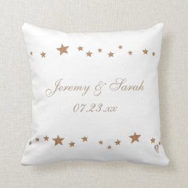 Almofada Estrelas Douradas Livremente Travesseiros de Casam