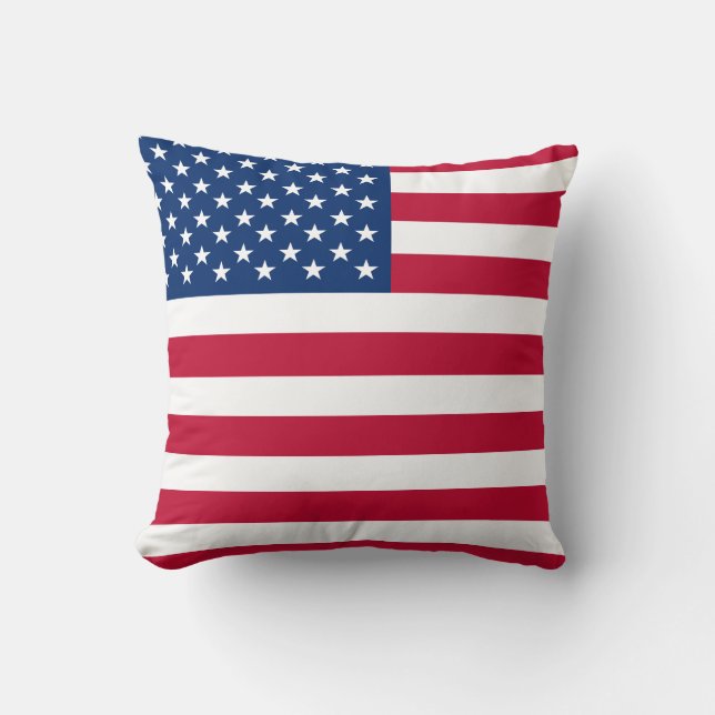 Almofada Estrelas e faixas de bandeira americanas (Frente)