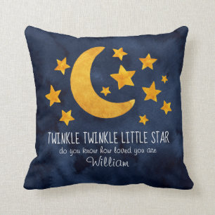 Almofada Estrelas e Luas de Estrelas Personalizadas  
