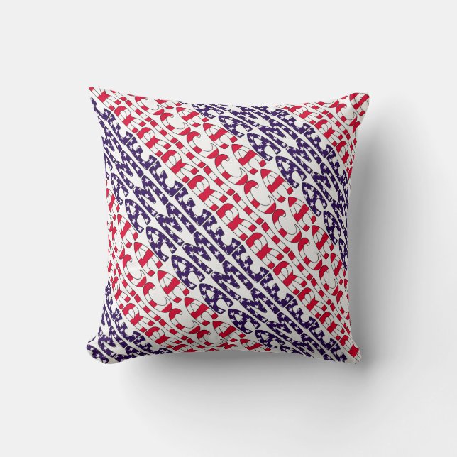 Almofada Estrelas e Stripes da América (Frente)