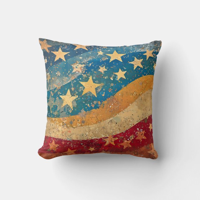 Almofada Estrelas e Stripes Folksy (Frente)