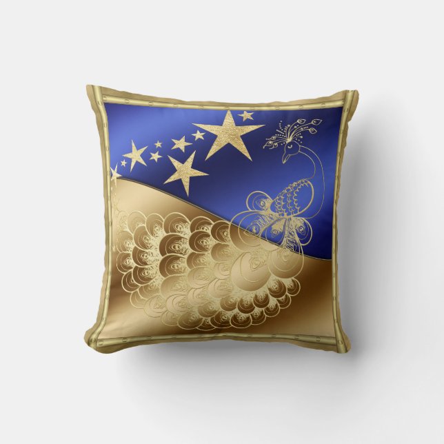 Almofada Estrelas e Travesseiro decorativo de Peacock (Frente)