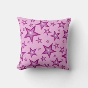 Almofada Estrelas Rosa impressas travesseiro decorativo qua