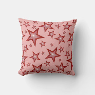 Almofada Estrelas Vermelhas estampadas travesseiro decorati