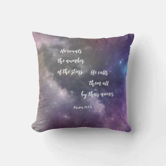 Almofada Estrelas Verso da Bíblia Galáxica (Frente)