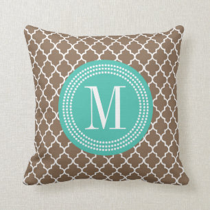 Almofada Estrutura marroquina de Brown personalizada