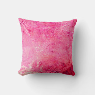 Almofada Estruturas rosa feitas manualmente em uma pintura